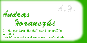 andras horanszki business card